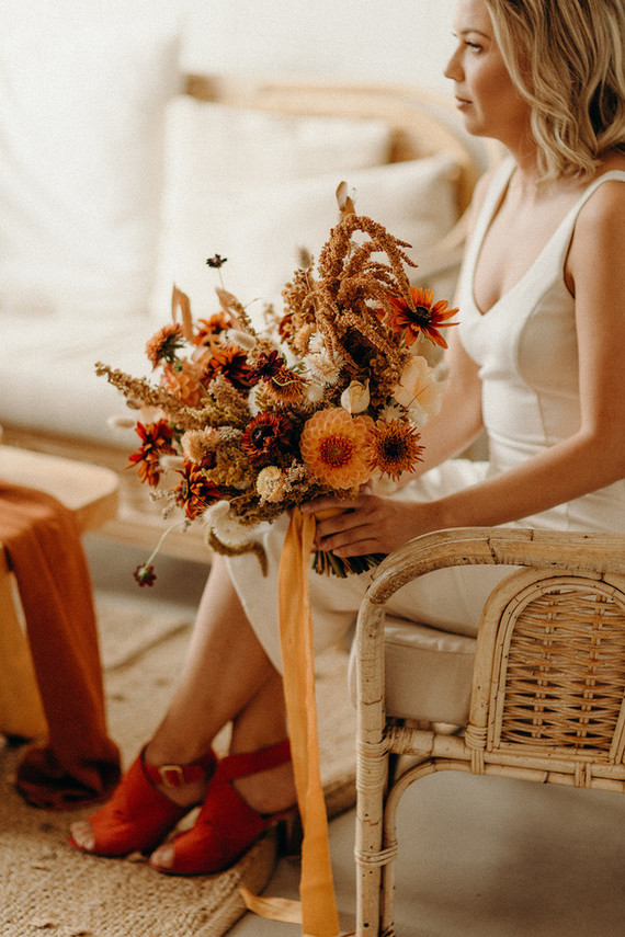 Dried floral bouquet
