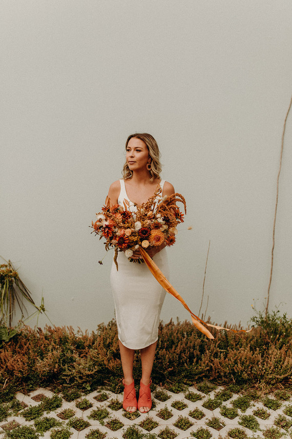 Intimate coffee shop elopement