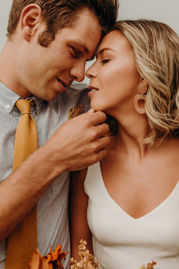 Intimate coffee shop elopement