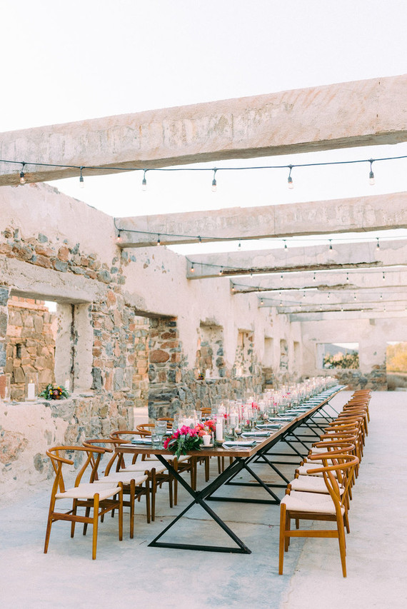 Outdoor wedding reception