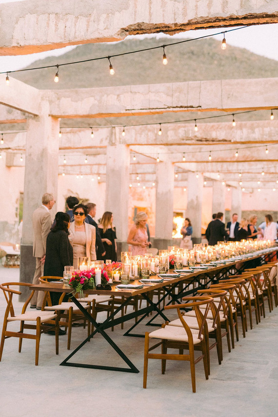 Outdoor wedding reception