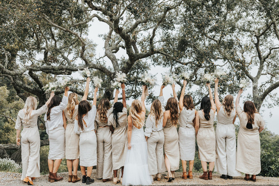 White bridesmaids