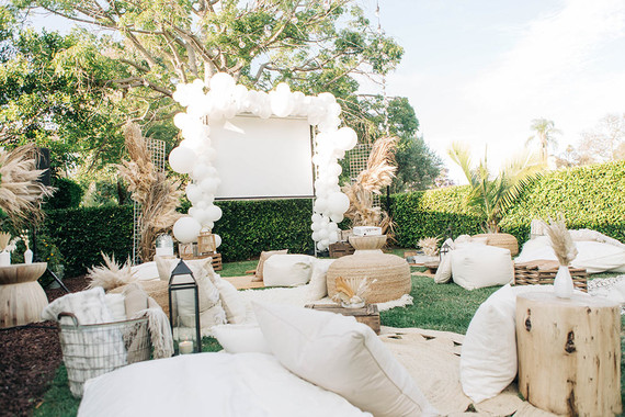 Backyard movie night