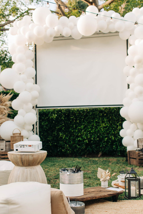 Backyard movie night