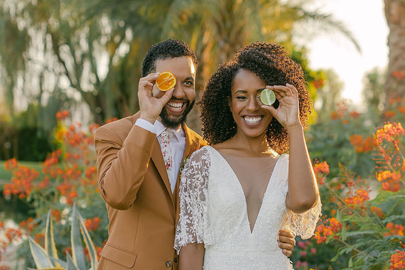 Tropical modern wedding