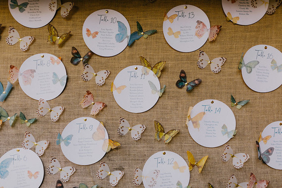 butterfly themed wedding in Carmel Valley