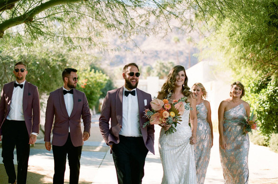Palm Springs wedding party