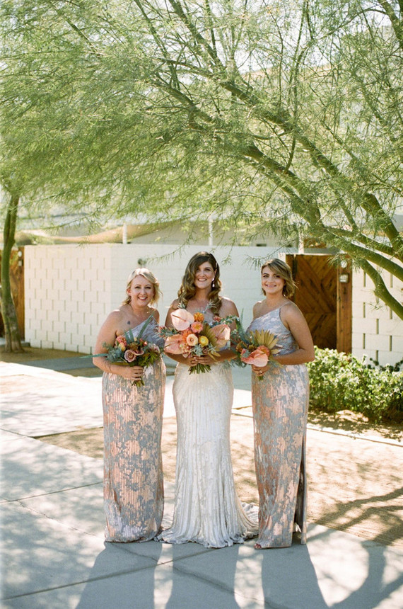 Palm Springs wedding party