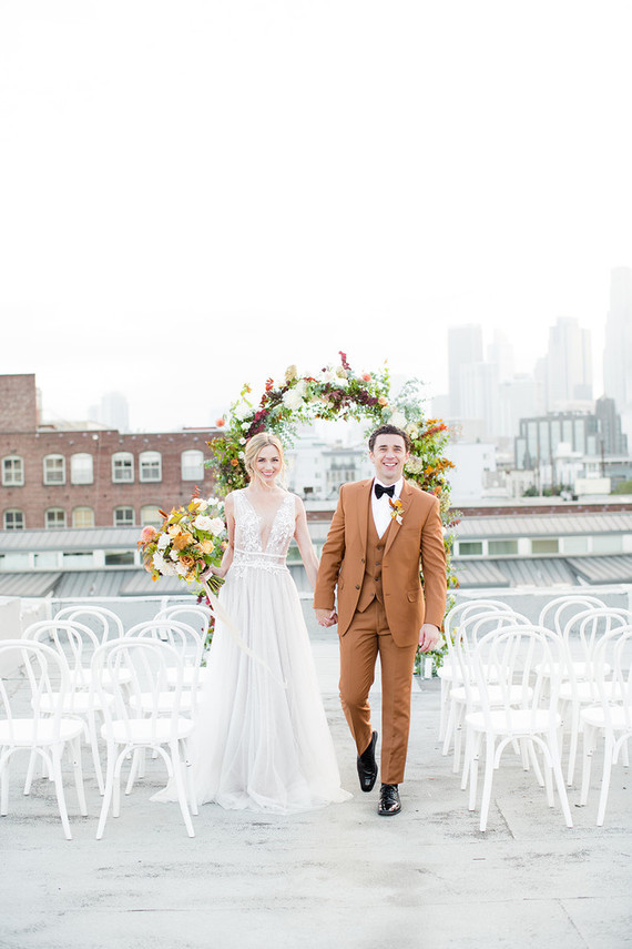 rooftop autumn elopement