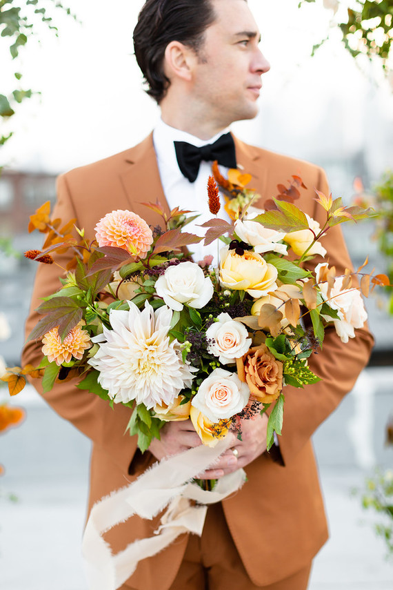 rooftop autumn elopement