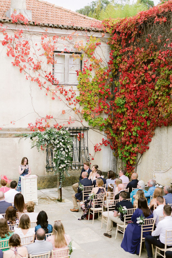 Outdoor wedding ceremony