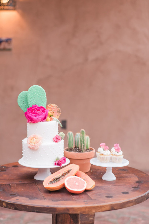 Cactus wedding cake