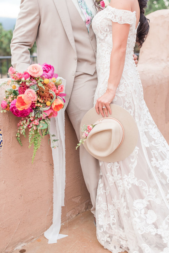 Colorful bridal bouquet