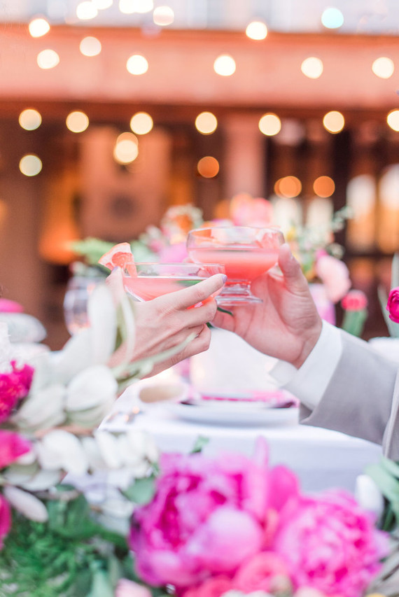 Modern colorful wedding decor