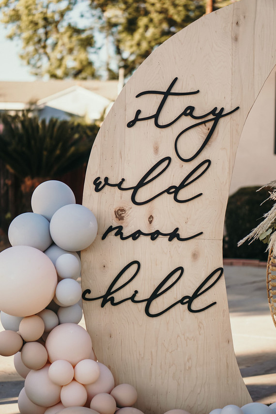 Moon baby shower decor