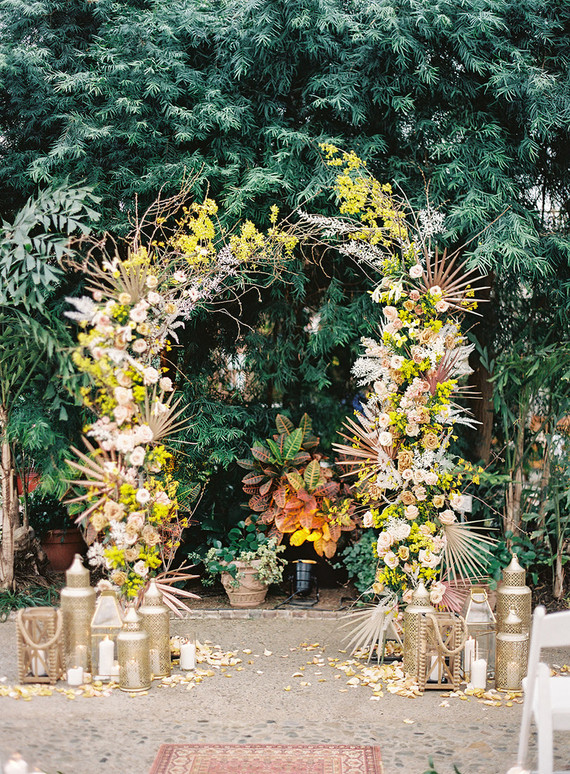 Floral wedding arch