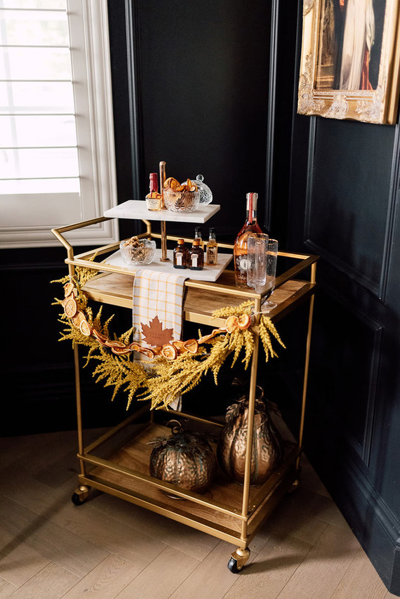 Fall bar cart Inspiration
