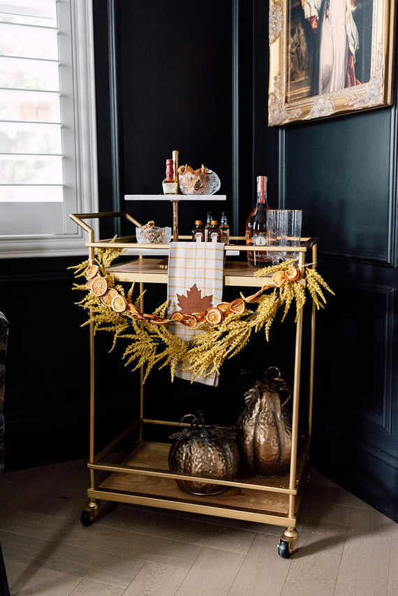 Fall bar cart