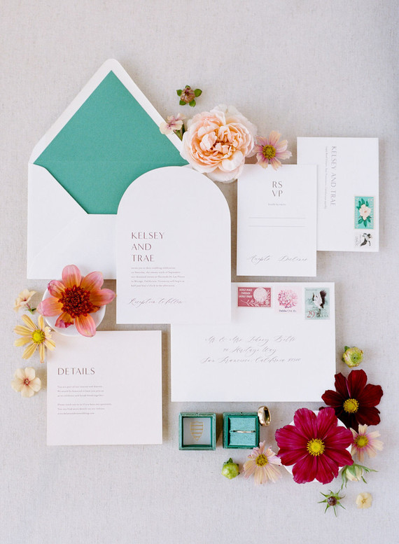 Modern wedding stationery