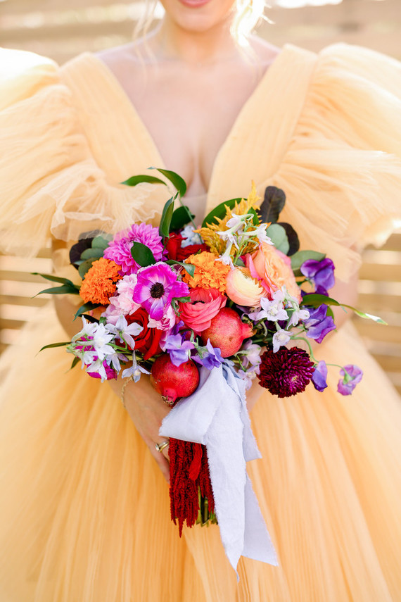 Colorful bridal bouquet