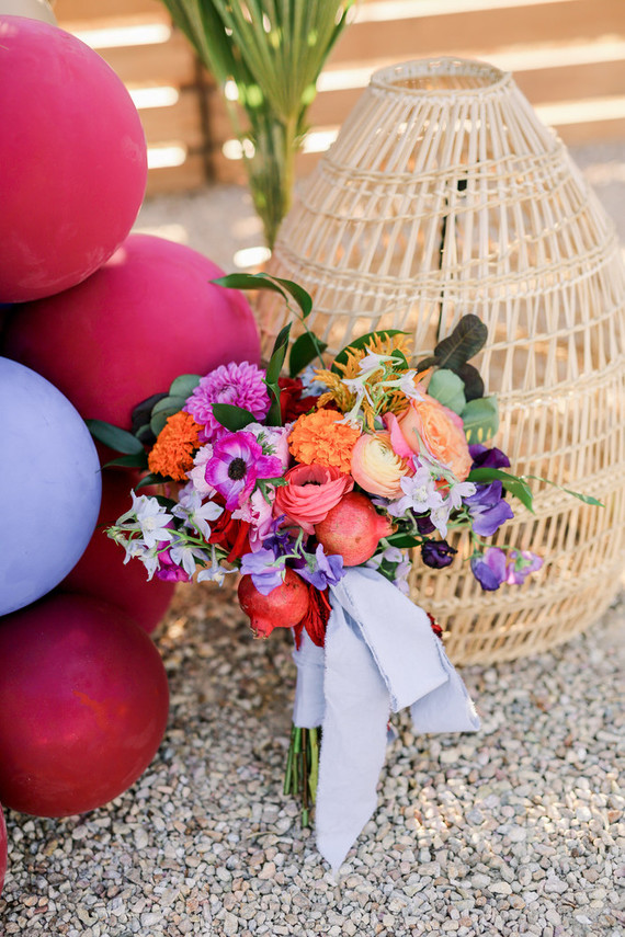 Colorful bridal bouquet