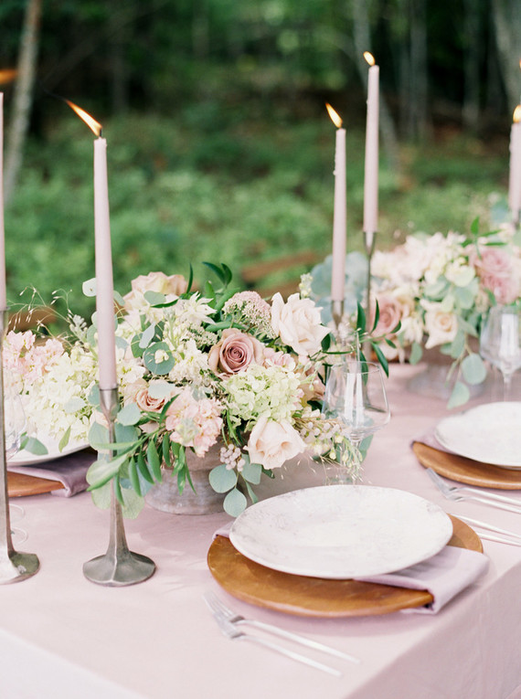 Romantic wedding tablescape