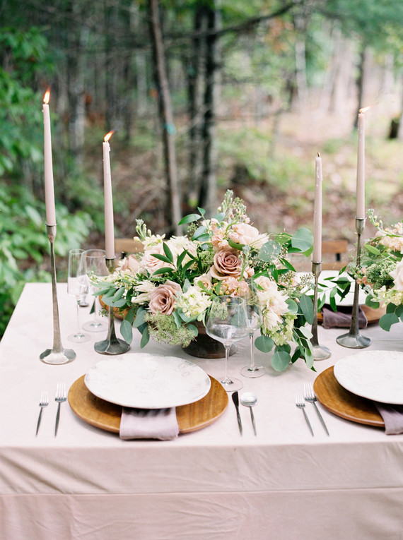 Romantic wedding tablescape