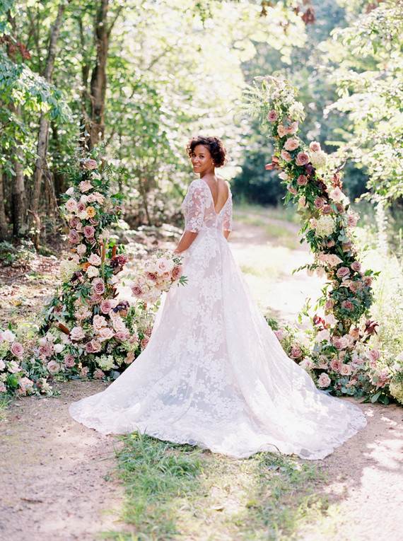 Lace wedding gown