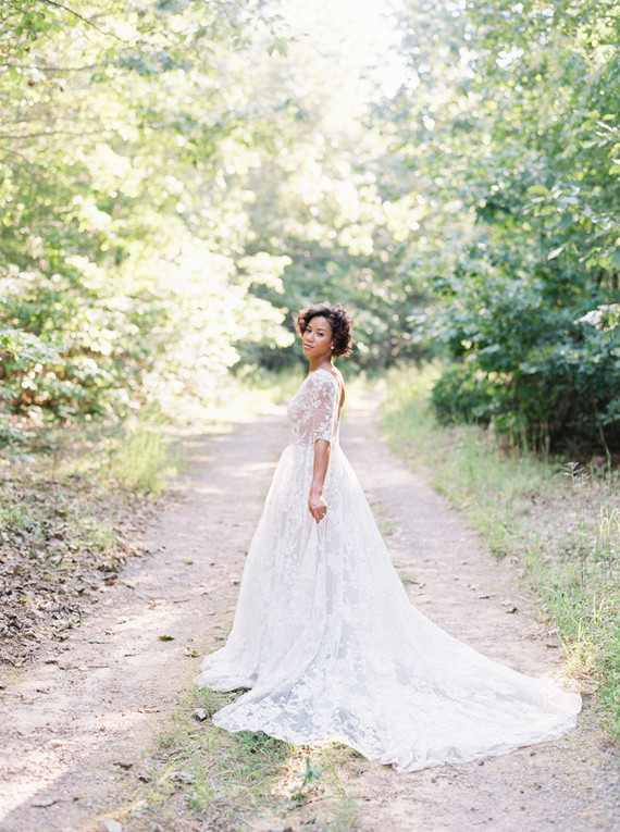 Lace wedding gown