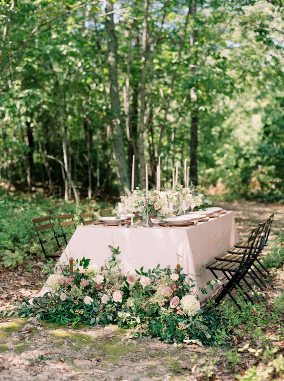 Outdoor wedding reception