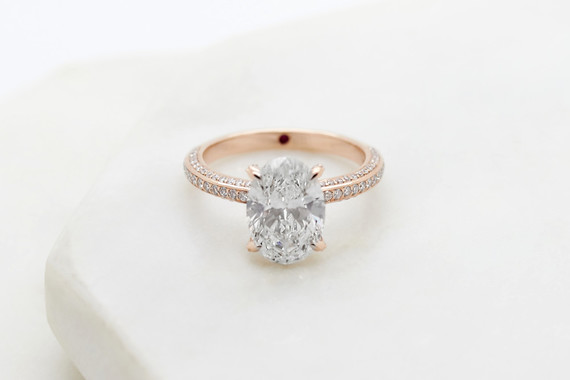 Rose gold engagement ring