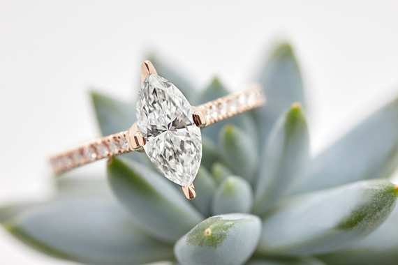 Rose gold engagement ring