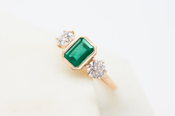 Emerald engagement ring