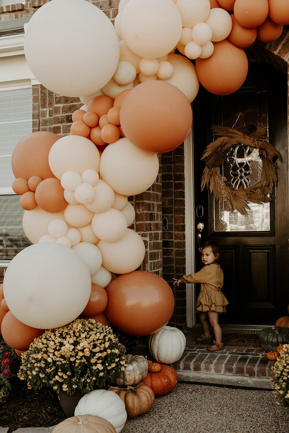 Boho blushy second birthday drive through party