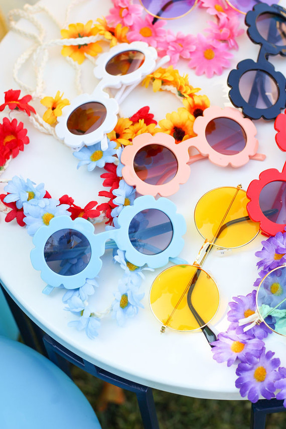 Groovy rainbow themed second birthday party