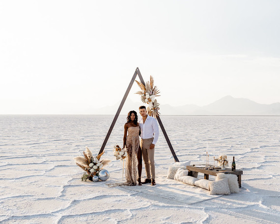 Anniversary shoot in the Salt Flats of Utah
