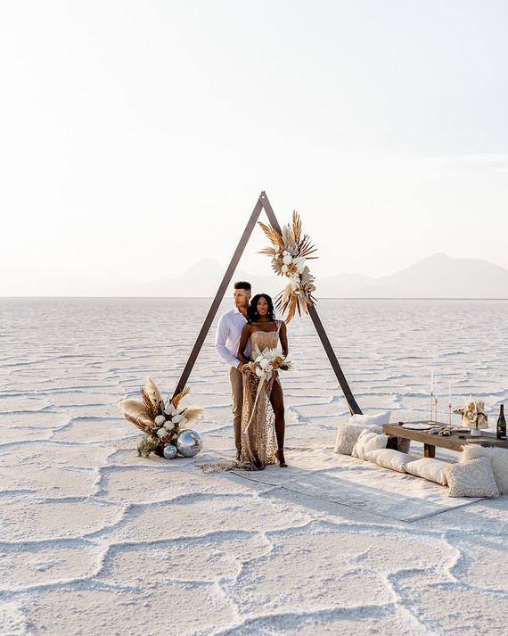 Anniversary shoot in the Salt Flats of Utah