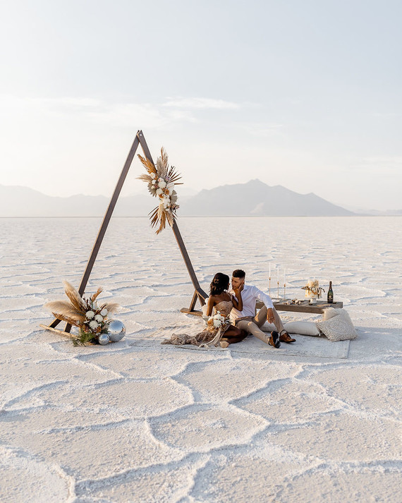 Anniversary shoot in the Salt Flats of Utah