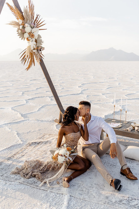 Anniversary shoot in the Salt Flats of Utah