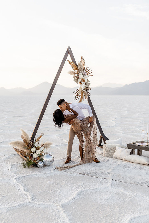 Anniversary shoot in the Salt Flats of Utah