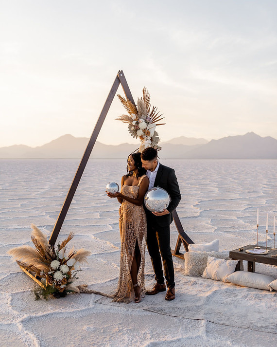 Anniversary shoot in the Salt Flats of Utah
