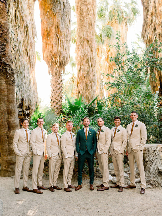 Palm Springs wedding groomsmen