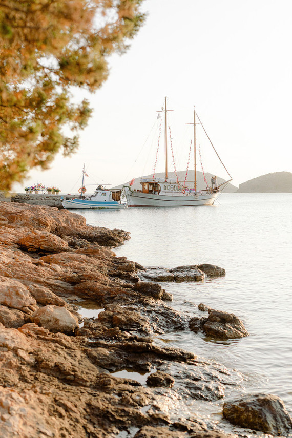 sailboat wedding in Greece Inspiration