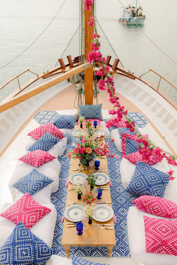 sailboat wedding reception