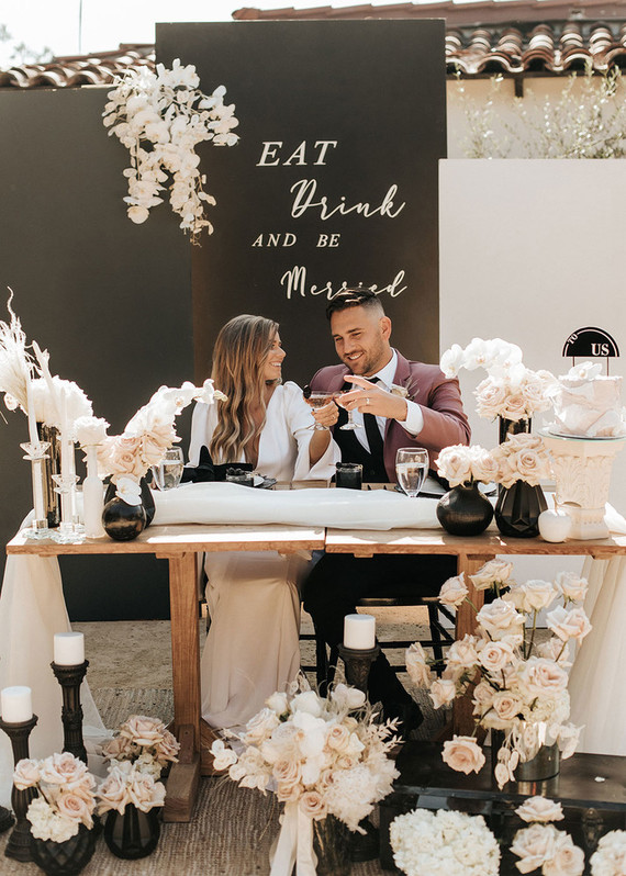 black and white wedding