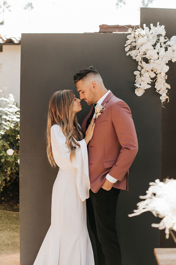 black and white wedding