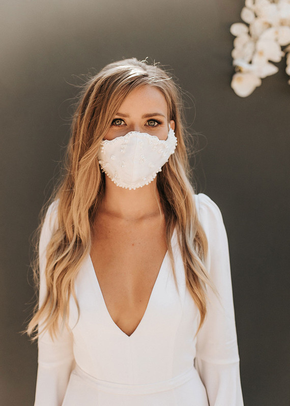 black and white Covid wedding