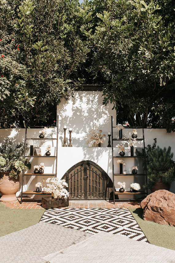 black and white wedding