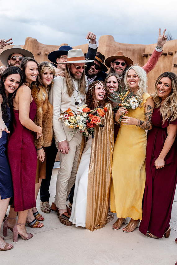 wedding party in New Meixico