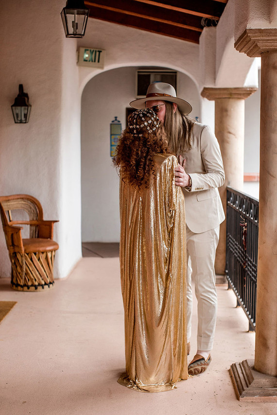 Santa Fe wedding first look